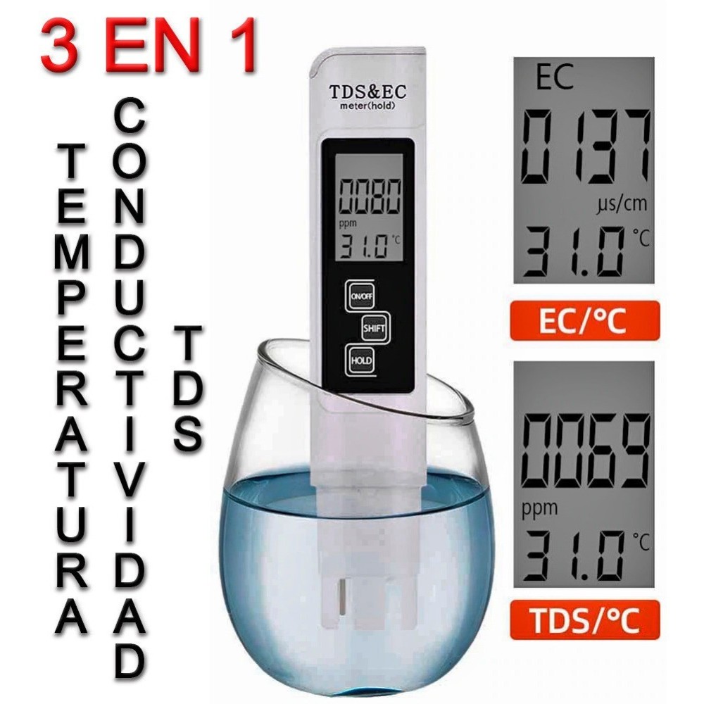 Medidor Digital En Tds Temperatura Ec Conductividad