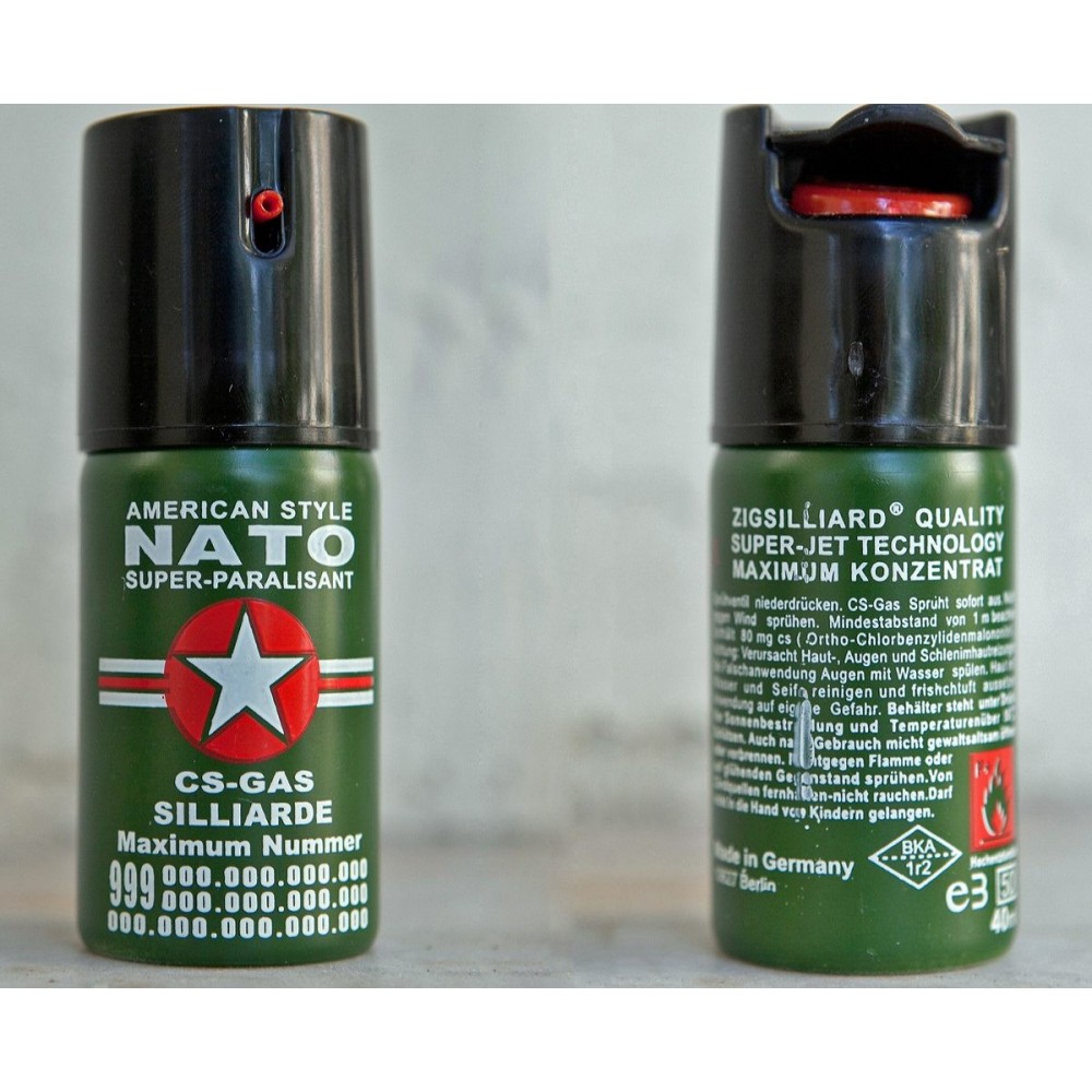Gas Pimienta Original Nato Aleman Spray 110ml Defensa Personal