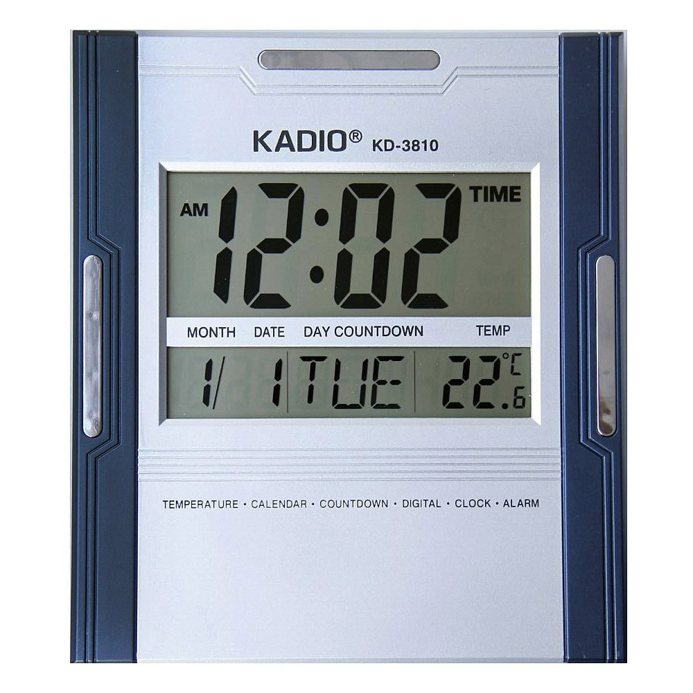 BESPORTBLE Reloj de pared eléctrico Reloj de pared digital Reloj de pared  Medidor de temperatura digital Calendario electrónico Termómetro digital
